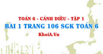 Bài 1 trang 106 SGK Toán 6 tập 1 Cánh Diều